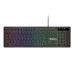 Black Gamdias ARES E3 full-size wired gaming keyboard with multi-color rainbow RGB backlighting.