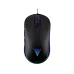 Angled view of Gamdias POSEIDON E2 3-IN-1 COMBO gaming mouse with RGB accents and FAVES logo.