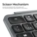 Close-up of Keychron B6 Pro Keyboard’s top-left corner highlighting scissor mechanism for quiet, precise typing.