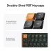 Promotional view of Keychron K3 Max SE Keyboard with double-shot PBT keycaps, orange esc key, and green backlighting.