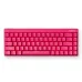 Top view of MCHOSE Ace 68 Air Ultra Esports Keyboard in bright pink 65% layout with arrow keys and white legends.