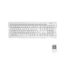 Top view of the Meetion MT-C4120 Little Wireless Keyboard Mouse Combo white keyboard displaying full layout and slim design.