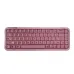 Top view of Mofii SK-711TM Tri Mode RGB Wireless Keyboard in pink showing full key layout and slim body