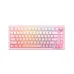 Top-down view of pink Onikuma MT707 mechanical keyboard with RGB backlighting.