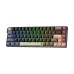 RK68 mechanical keyboard angled view with RGB lighting, compact 65% layout, dual-tone keycaps, and glowing edges