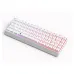 Front view of T-Wolf K68 Mechanical Keyboard with white keycaps and RGB gradient backlighting across compact layout.