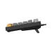 Side view of T-Wolf ZK82 Mechanical Keyboard with gray and yellow keycaps on slanted ergonomic profile.
