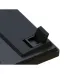 Close-up of T-Wolf ZK82 Mechanical Keyboard rear foot extended, highlighting hinge mechanism and textured surface.