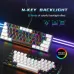 Angled view of the Zifriend BD61S RGB Mechanical Keyboard showing its vibrant multicolor backlight effects across all keys.