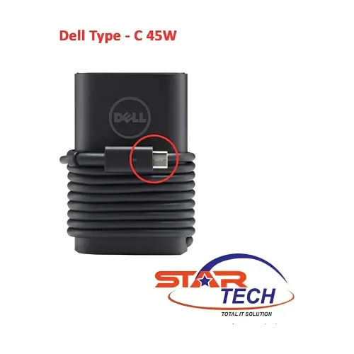 Laptop Power Charger Adapter 45W USB-Type-C for Dell