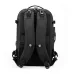 Arctic Hunter B00382 black backpack rear view with padded mesh back panel, adjustable shoulder straps, and top handle