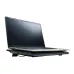 Usage view of Aptech ACP-064 Laptop Cooler showing laptop resting on elevated surface with screen off.
