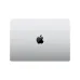 Apple MacBook Pro M5 in Silver, back view with centered Apple logo and clean metallic finish.