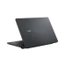 Rear angled view of the partially opened Asus ExpertBook B1 B1403CTA laptop, showing the dark gray lid.