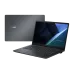 Dark gray Asus ExpertBook B1 B1403CTA laptop shown open at an angle, with a floating view of the closed back.