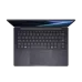 Top-down view of ASUS ExpertBook B5 B5405CCA Laptop showing dark keyboard with full layout and centered touchpad.