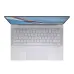 Top view of ASUS ExpertBook B9 Ultra B9406CAA Laptop partially open showing white keyboard, touchpad, and speaker grilles.