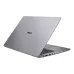 Rear angled view of open grey Asus ExpertBook P5 G2 Core Ultra 7 laptop showing lid logo and side ports.