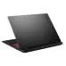 Rear angled view of ASUS TUF Gaming A16 FA608UM Laptop with cooling vents, hinge design, and red backlit keyboard.