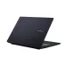 Partially open ASUS VivoBook 14 M1407KA laptop with visible ports and minimalist branding on matte lid.