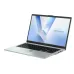 ASUS Vivobook Go 15 E1504TA laptop open with vivid screen, slim keyboard layout, and modern geometric display.