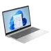 Front view of HP 15-fc0628AU Laptop with Windows 11 Start menu open on silver body and black bezel display.