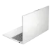 Partially open HP 15-fc0628AU Laptop with silver keyboard and matte lid featuring HP logo.