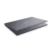 Angled closed view of Lenovo IdeaPad Slim 3 14ARP10 Laptop showing dark gray lid, slim profile, and left-side ports.