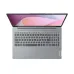 Top-down view of Lenovo IdeaPad Slim 3 15ABR8 Laptop with numeric keypad and gradient pink-purple display background.