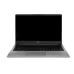 Front view of the silver-grey Tecno MEGABOOK K16S laptop with a black keyboard and blank screen.