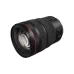 Angled perspective of Canon RF 24-70mm f/2.8 L IS USM zoom lens showing front glass and control ring