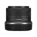 Side angled view of Canon RF-S 10-18mm F4.5-6.3 IS STM Lens with focal length markings from 10 to 18mm.