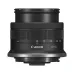 Front close-up of Canon RF-S 10-18mm F4.5-6.3 IS STM Lens showing concentric rings and filter thread size.