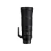 Side profile of Nikon NIKKOR Z 180-600mm f/5.6-6.3 VR super-telephoto zoom lens standing vertically with tripod collar foot