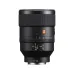 Side view of Sony FE 135mm f/1.8 GM lens displaying G Master logo, focus hold button, focus limiter switch, and aperture ring