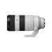 Side view of Sony FE 70-200mm f/2.8 GM OSS II lens showing G Master logo, control switches, and tripod collar foot