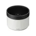 Front perspective view of white round lens hood for Sony FE 400-800mm f/6.3-8 G OSS lens with black interior