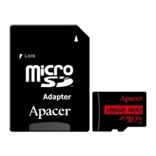 Apacer R100 MicroSDXC UHS-I U1 V10 128GB Class-10 Memory Card with Adapter