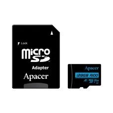 Apacer R100 MicroSDXC UHS-I U3 V30 A1 128GB Class-10 Memory Card with Adapter