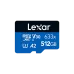 Lexar High-Performance 633x 512GB MicroSDXC UHS-I Memory Card with Adapter