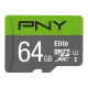 PNY Elite 64GB Class-10 UHS-I Micro SD Memory Card With SD Adapter