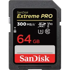 SanDisk Extreme PRO 64GB 300mbps SDXC UHS-II Memory Card (SDSDXDK-064G-GN4IN)