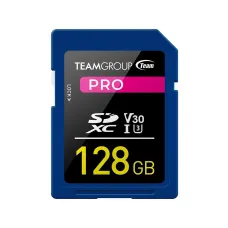 TEAM PRO 128GB SDXC UHS-I U3 V30 4K Memory Card