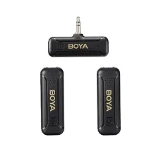 BOYA BY-WM3T2-M2 Mini 2.4GHz Dual-Channel Wireless Microphone for 3.5mm Jack Device