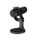 Angled front view of the Meetion MT‑MC20 Wired Gaming Microphone showing compact cylindrical body and adjustable stand base.