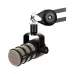 Front view of RODE PodMic Versatile Dynamic Broadcast Microphone with integrated swing mount.