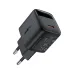 ACEFAST A115 30W GaN charger with USB-C port, compact black design, EU plug, fast charging support