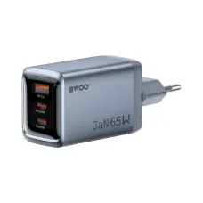 BWOO BO-CDA242 65W GaNex 3-Port Fast Charger Adapter