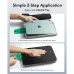 Top and bottom step-by-step application view of ESR UltraFit Classic Screen Protector for iPad Air 11 (2024/25)-2 Pack.