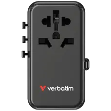 Verbatim CNT-02 Charge ‘n’ 85W 5 Port Universal Travel Adapter With Type C Cable